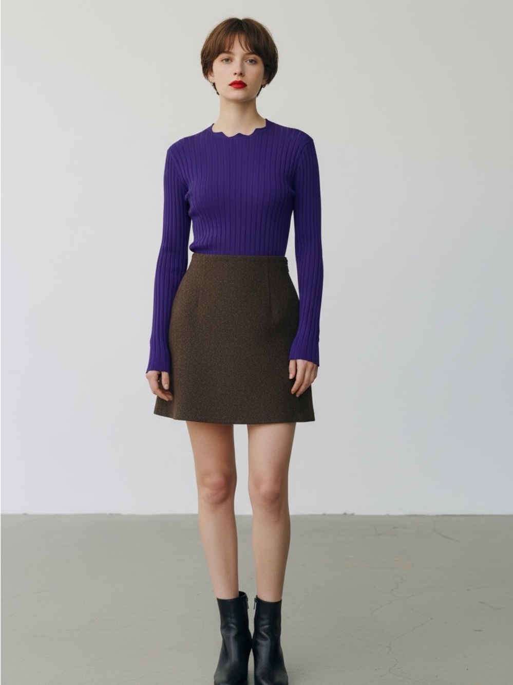 Burberry NWT Purple Ribbed Long-Sleeve Top